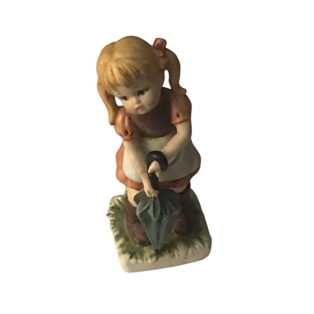 FBIA Hand Painted Porcelain Girl Figurine